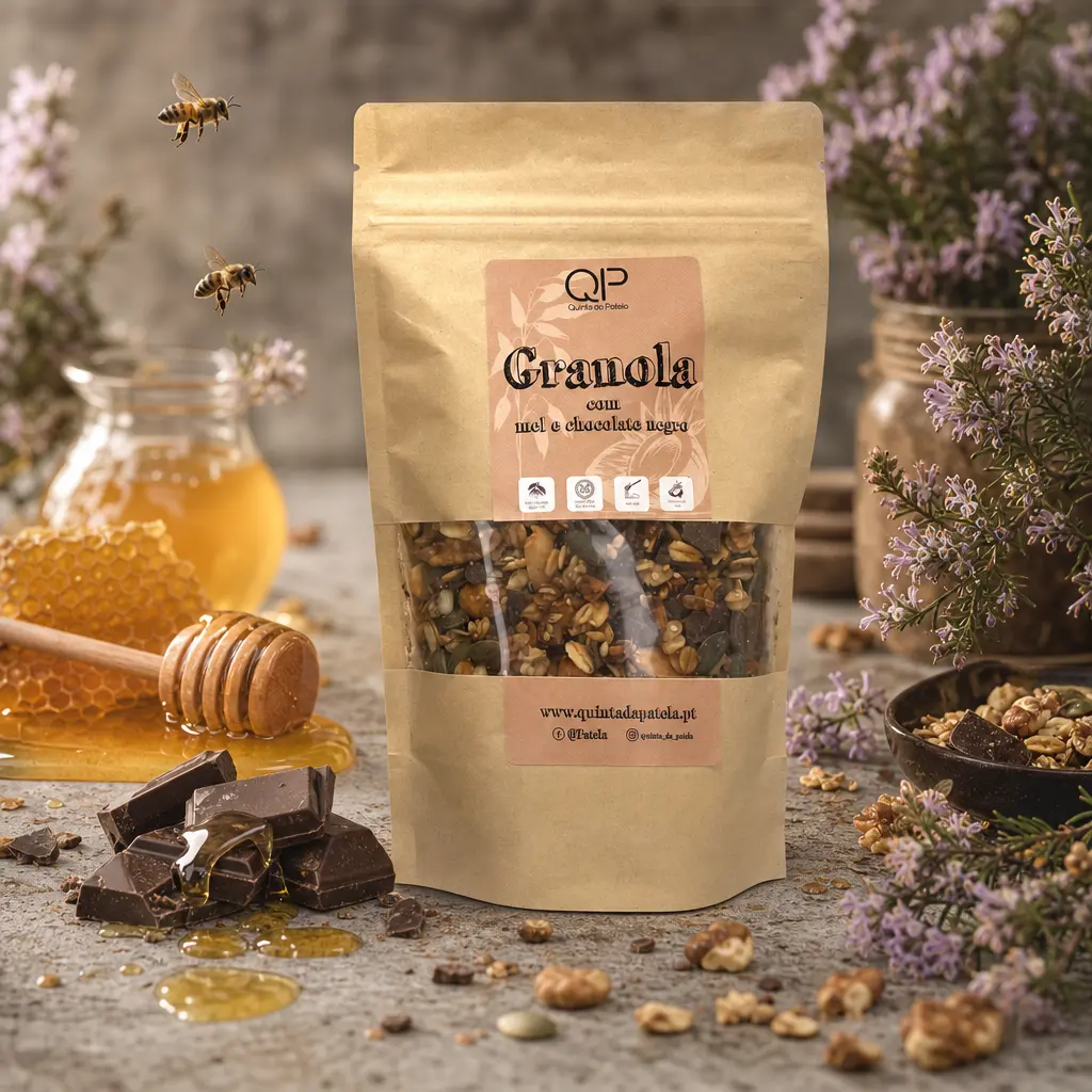 Granola com Mel e Chocolate Negro (200g)