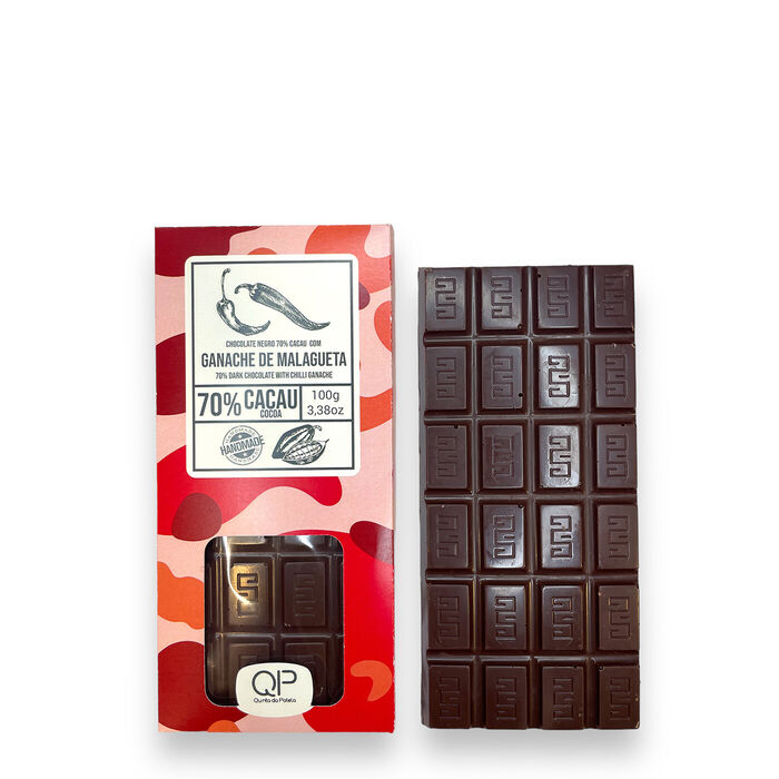 Tablete de Chocolate Negro 70% com Malagueta 100g