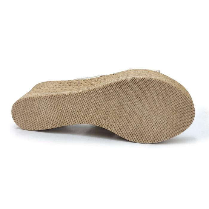 Sandália alta plataforma dourada [HEIDI-2218]