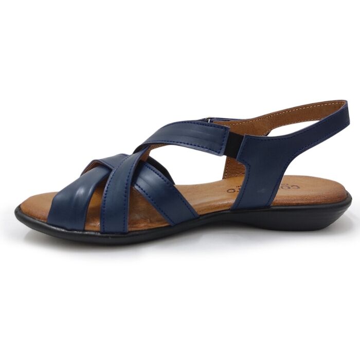 Sandália de senhora Conforto em azul [2364]