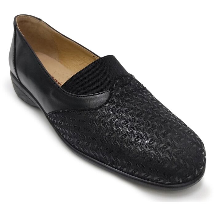 Sapato ortopédico Conforto com elástico em preto [2415]