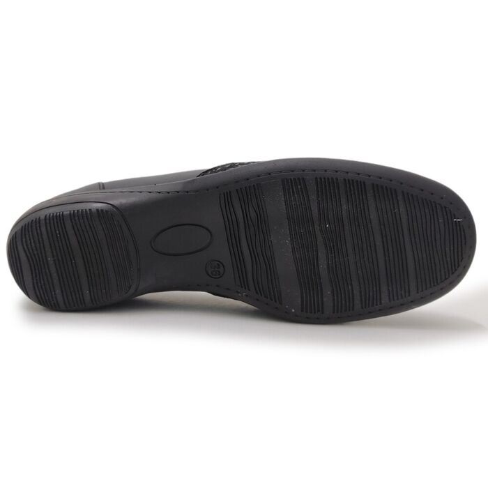 Sapato ortopédico Conforto com elástico em preto [2415]