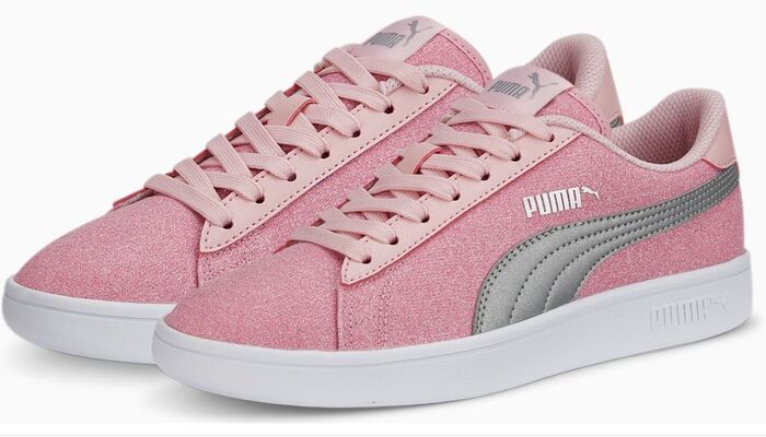 Sapatilha PUMA Smash v2 Glitz Glam Jr rosa 36737731