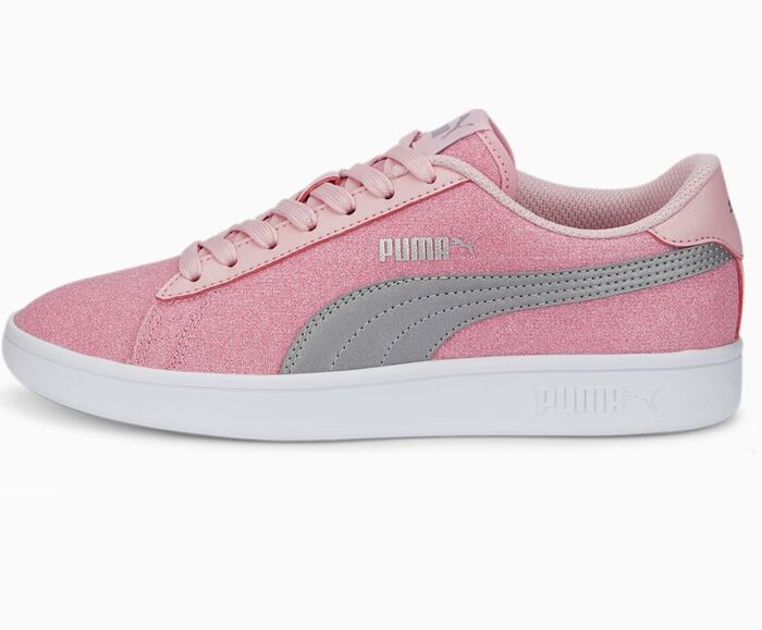 Sapatilha PUMA Smash v2 Glitz Glam Jr rosa 36737731