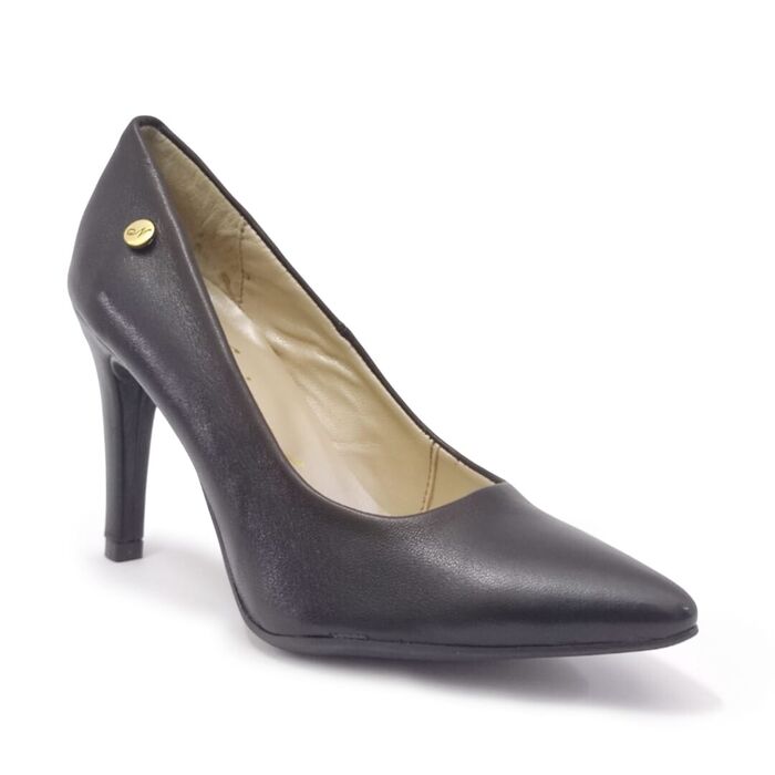 Stiletto peto em pele