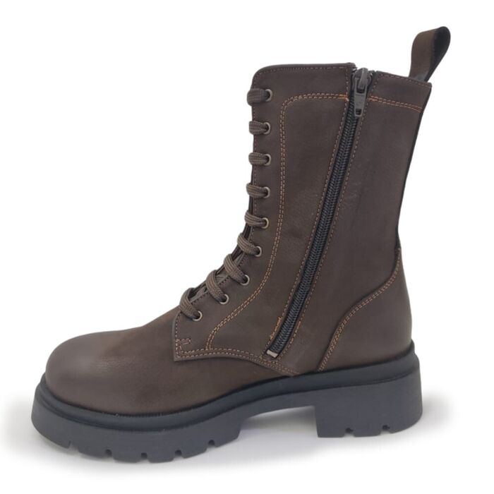 Botas estilo MILITAR em pele Texas Castanha