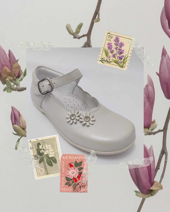 Sapatos cerimonia menina Amiguinho cor gelo 173GEL