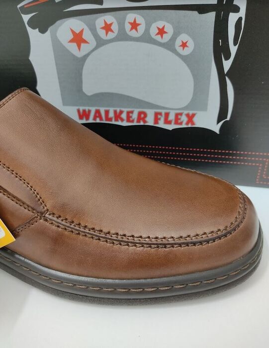 Sapato Walker Flex pala em castanho 2822