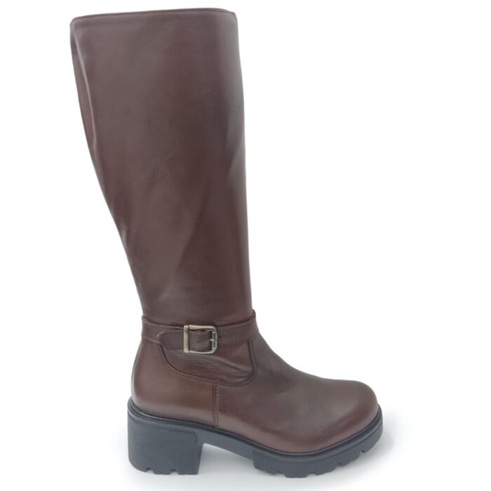 Botas cano alto Conforto feminino Portugal 2444 Castanho