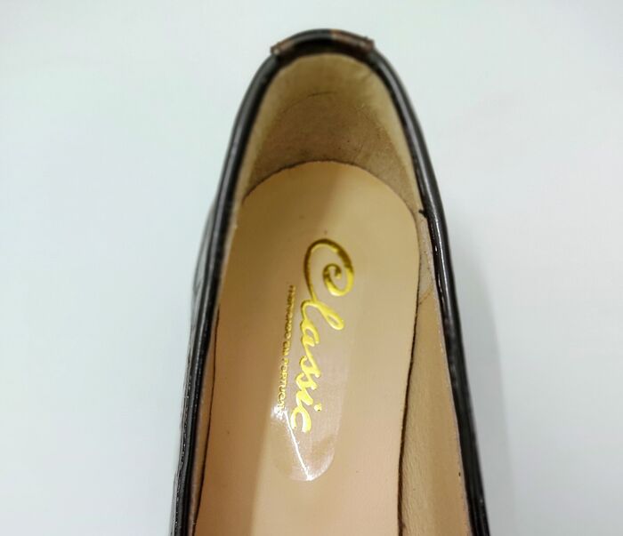 Sapato de salto baixo Classic croco preto 4556PRE