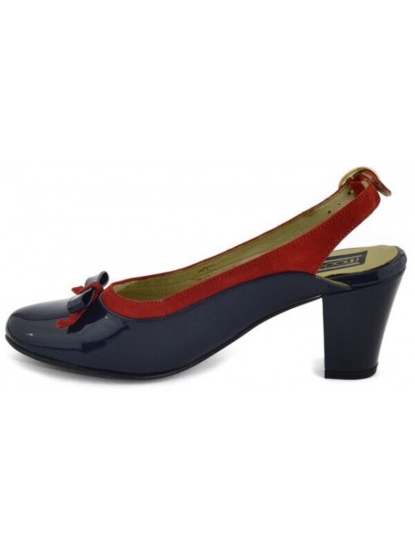  Sapato Moda Jovem laço azul/vermelho [4324] 