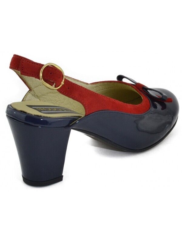  Sapato Moda Jovem laço azul/vermelho [4324] 