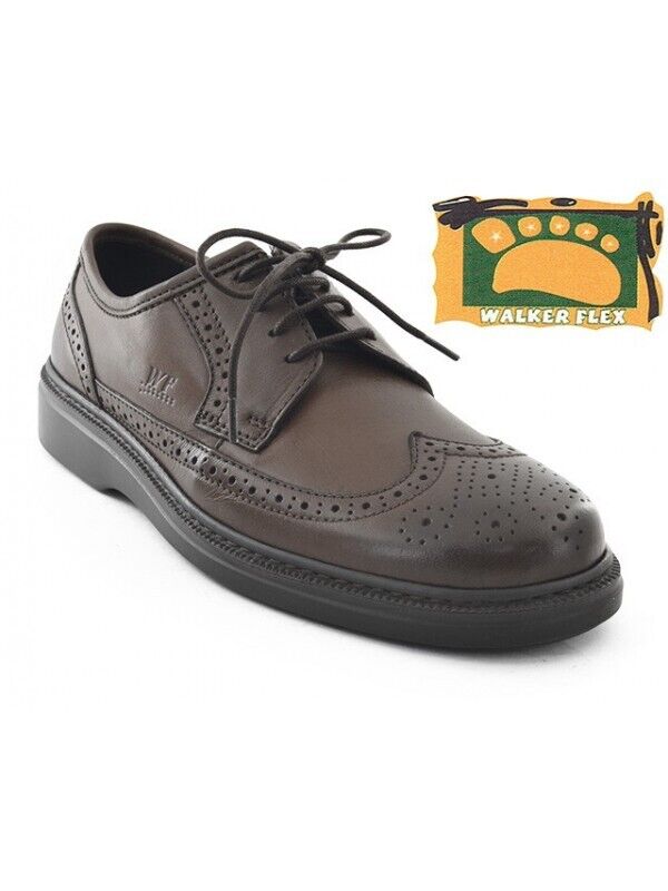 Sapato Homem Walker Flex florão castanho [5010]