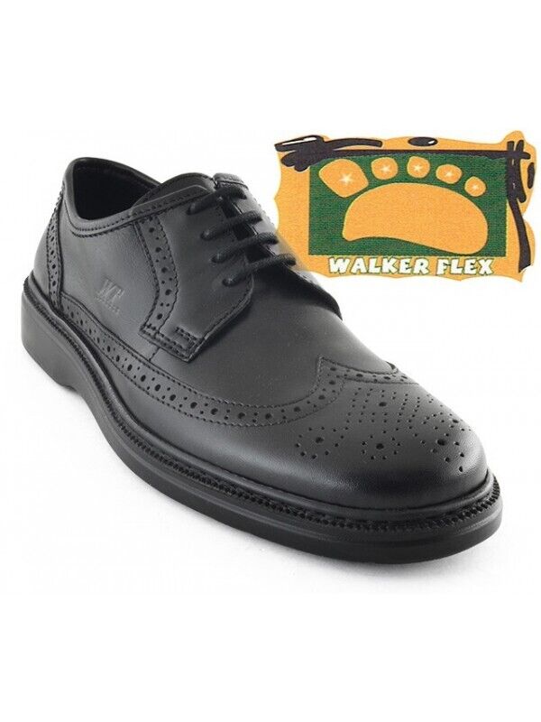 Sapato Homem Walker Flex florão preto [5010]