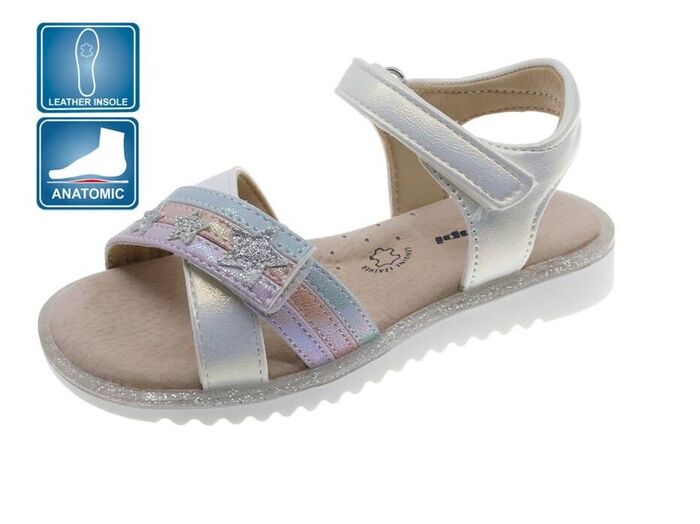 Sandálias brancas de menina BEPPI multicolor