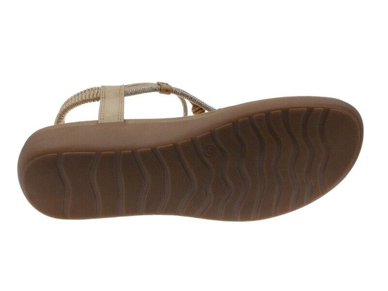 Sandalia de dedo BEPPI missangas Camel
