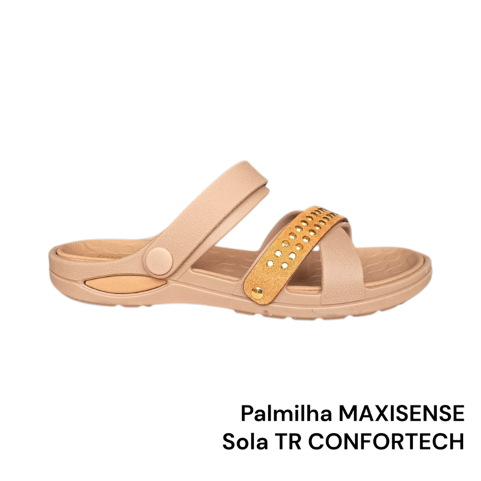 Sandália Feminina Boa Onda Rio Camel | Palmilha MAXISENSE Removível (PU) | Tiras Cruzadas | Sola TR CONFORTECH | 25€