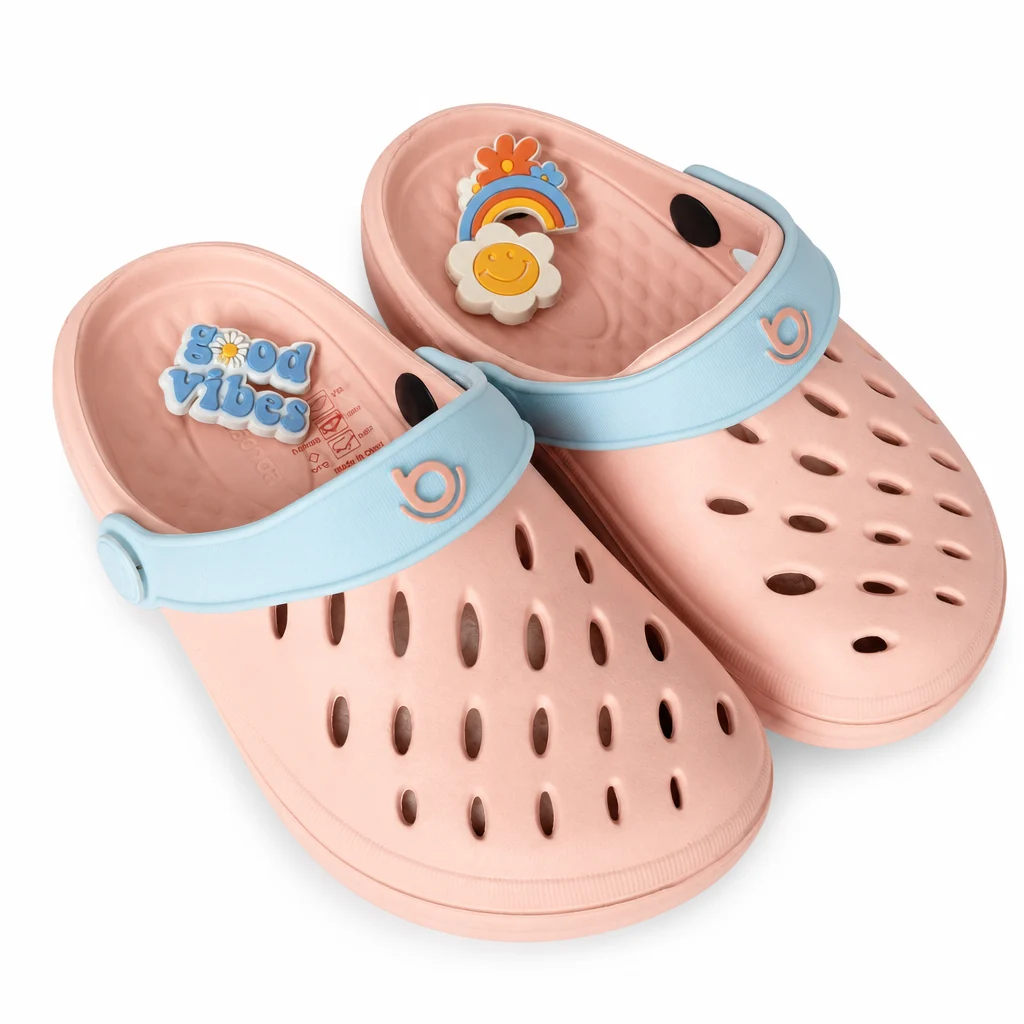 Clog Infantil Boa Onda Easy Kids Rosa Nude | EVA Litesense | Leve, Anatómico e Impermeável | S-Encomenda