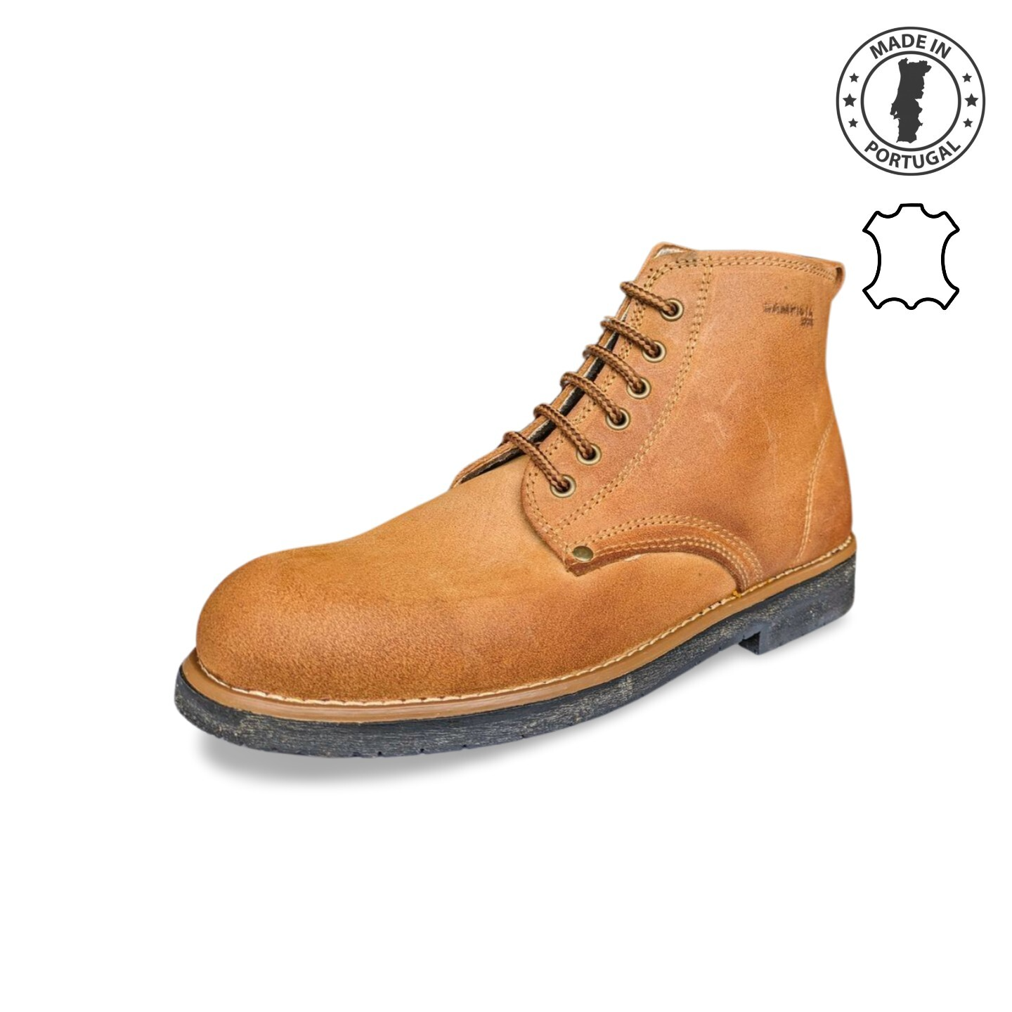 Bota em pele com Atacador