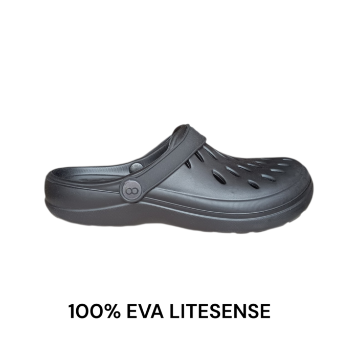 Clog Feminino Boa Onda Easy Preto | 100% EVA Litesense | Impermeável | Anatômico | SuperLeve | Feito no Brasil | 16€