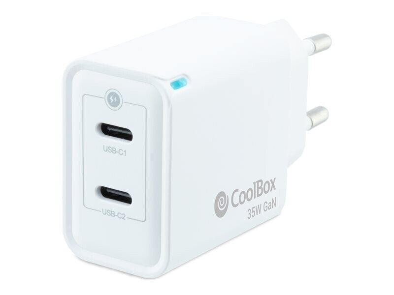 COOLBOX GAN 35W USB-C/USB-C WALL CHARGER