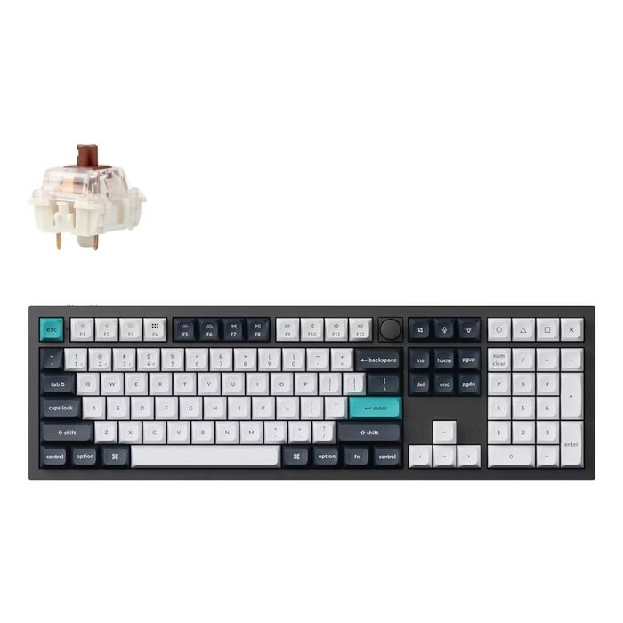 Teclado Mecânico Keychron Q6 Max 100% Wireless Gateron Jupiter Switch Brown Tactile