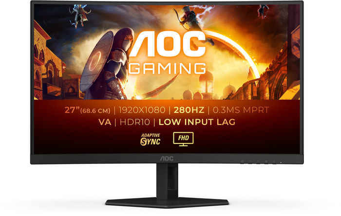 Monitor Curvo AOC Gaming 27" C27G4ZXE Fast VA FHD 280Hz 0.3