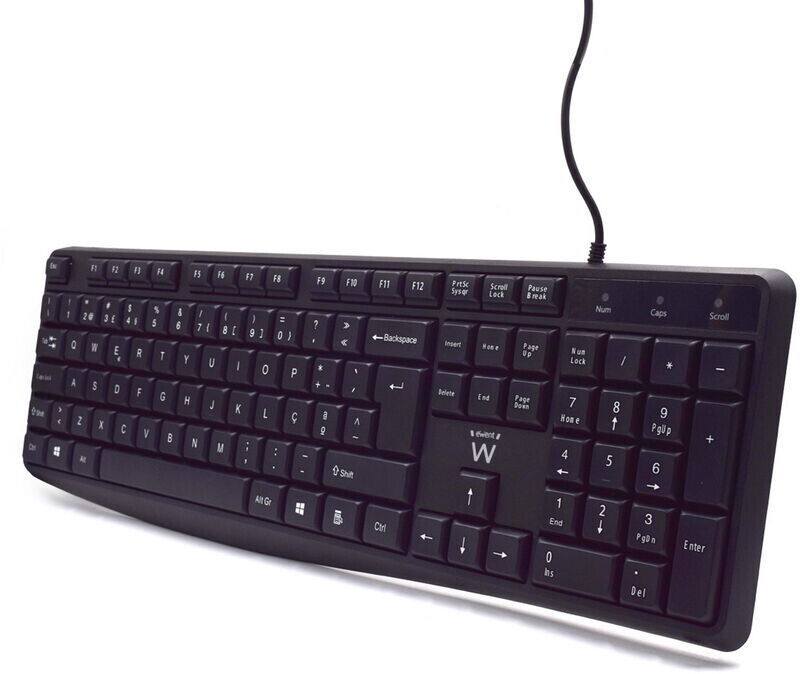 Teclado Ewent Business USB Quiet Typing PT Preto