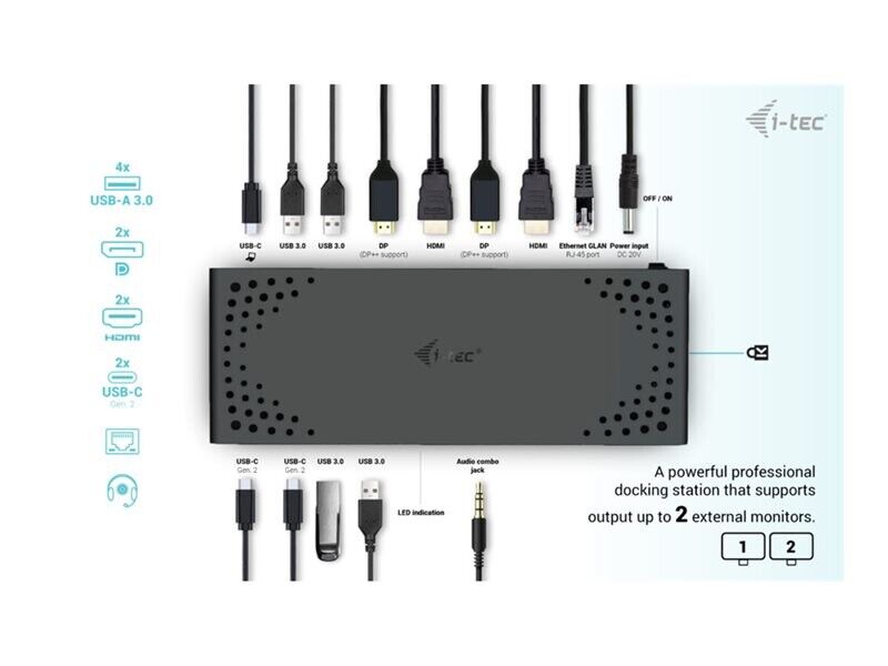 I-TEC USB 3.0/USB-C/Thunderbolt 3 Dualdo