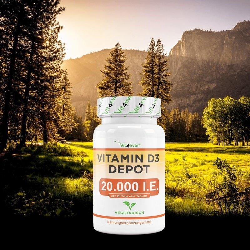 Vitamina D3 Depot 20.000UI - 240 comprimidos vegan