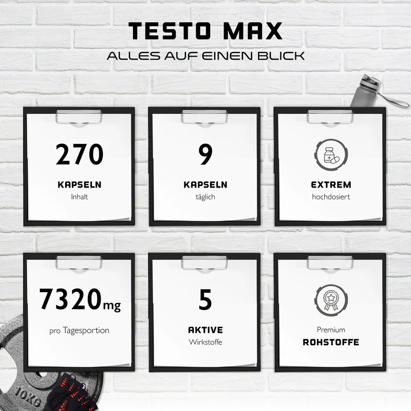 Testo MAX - 6780mg por dia - 270 cápsulas