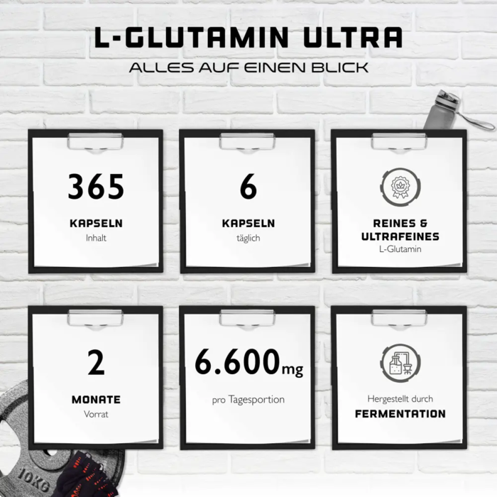 L-Glutamina 1100mg - 365 cápsulas