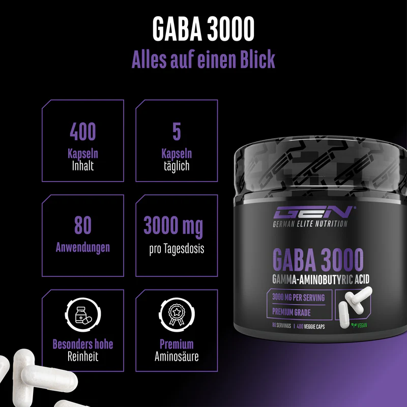 Gaba 750mg - ácido gama-aminobutírico - 400 cápsulas