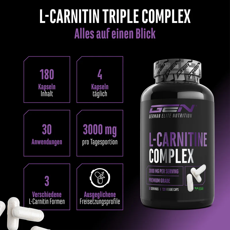 Complexo triplo de L-Carnitina 750mg - 120 cápsulas