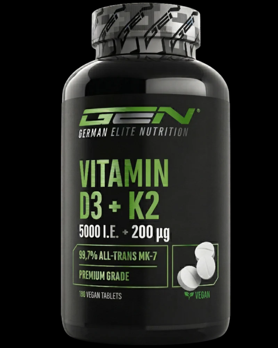 Vitamina D3 5.000 UI + K2 200 mcg vegano - 180 Cápsulas