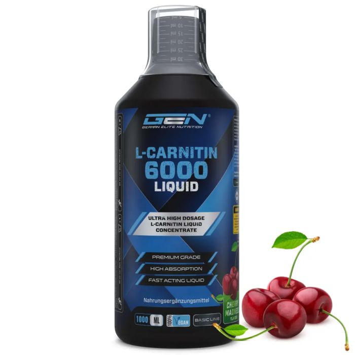 L-Carnitine 6000 Liquid - Cherry Madness, 1000 ml
