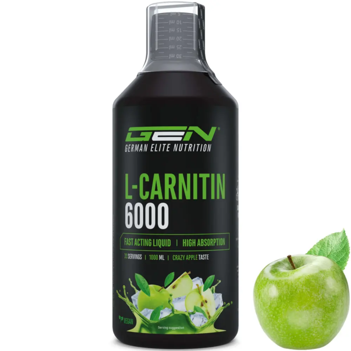 L-Carnitine 6000 Liquid - Crazy Apple, 1000 ml