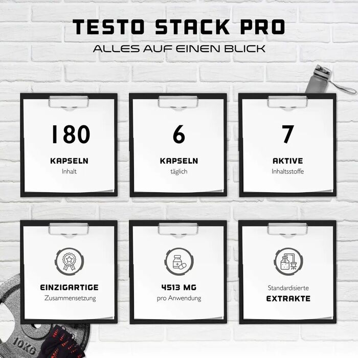 Testo Stack Pro, 180 cápsulas
