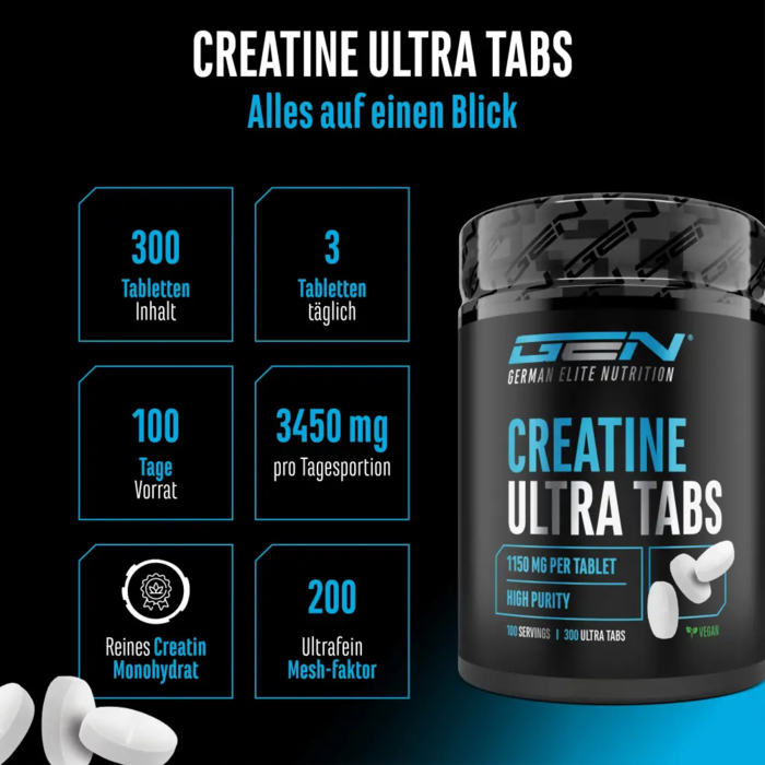 Creatina Ultra Tabs, 300 comprimidos
