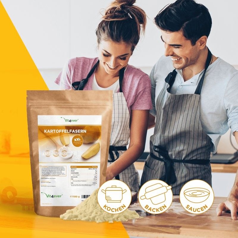 Fibras de batata - apenas 8% de carbo-hidratos - 1100g