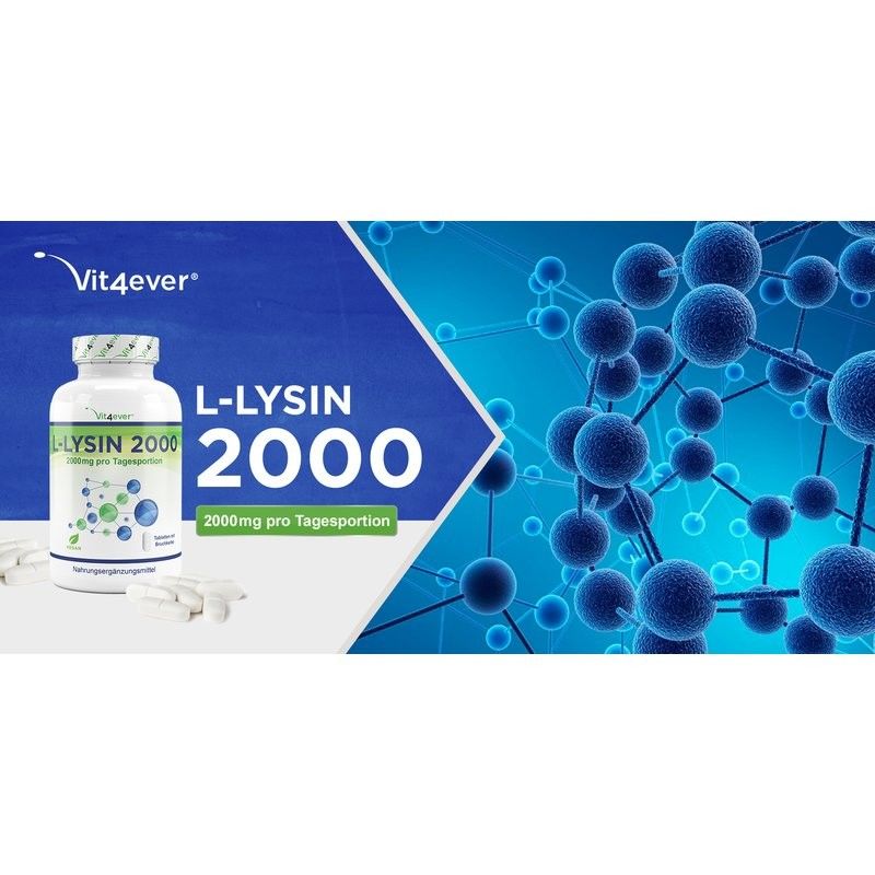 L-Lysina 1000mg - 160 comprimidos vegan