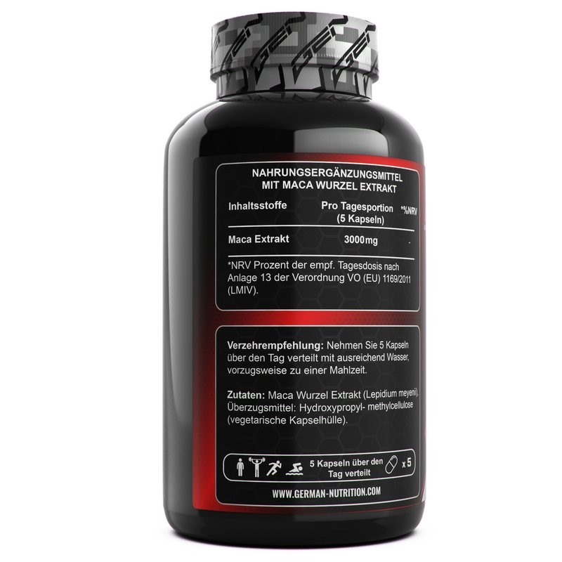 Maca Extreme 3000 mg de extrato puro por dia 300 cápsulas