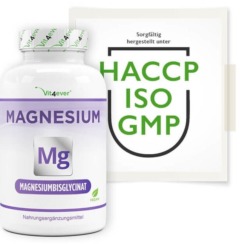 Bisglicinato de magnésio - 240 cápsulas vegan