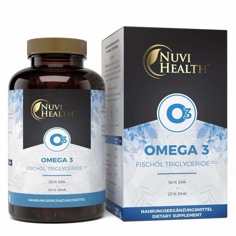 Omega 3 - Forma de triglicerídeos de óleo de peixe 1000mg - 240 cápsulas