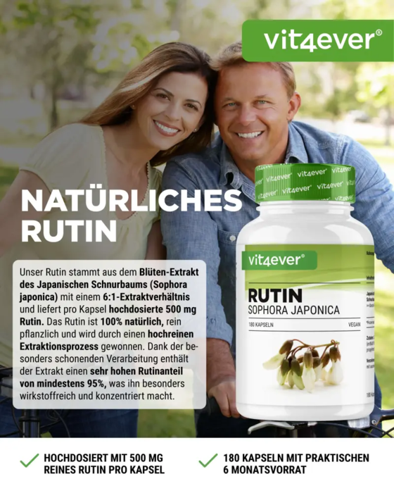 Rutina 500mg - 180 cápsulas vegan