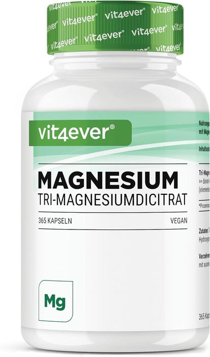 Dicitrato de trimagnésio - 365 cápsulas vegan