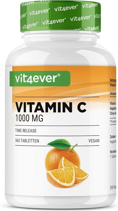 Vitamina C 1000mg - 365 comprimidos vegan