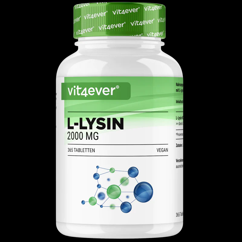 L-Lisina 2000 - 1000 mg - 365 comprimidos vegan