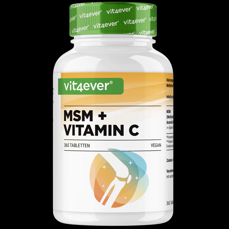 MSM Plus (metilsulfonilmetano) 1000mg - 365 comprimidos vegan