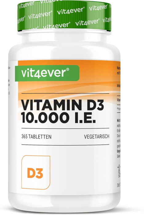 Vitamina D3 10.000UI - 365 comprimidos vegan